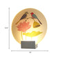 Frendorf | Asia Lovebird und Lotus Wandlampe Acryl Schlafzimmer LED Wandbeleuchtung in Weiß