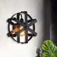 Frendorf | Metallisch Schwarze Wandmontageleuchte Runde Schirm 1 Licht Industriellen Stil Wandleuchte mit Zahnrad Design