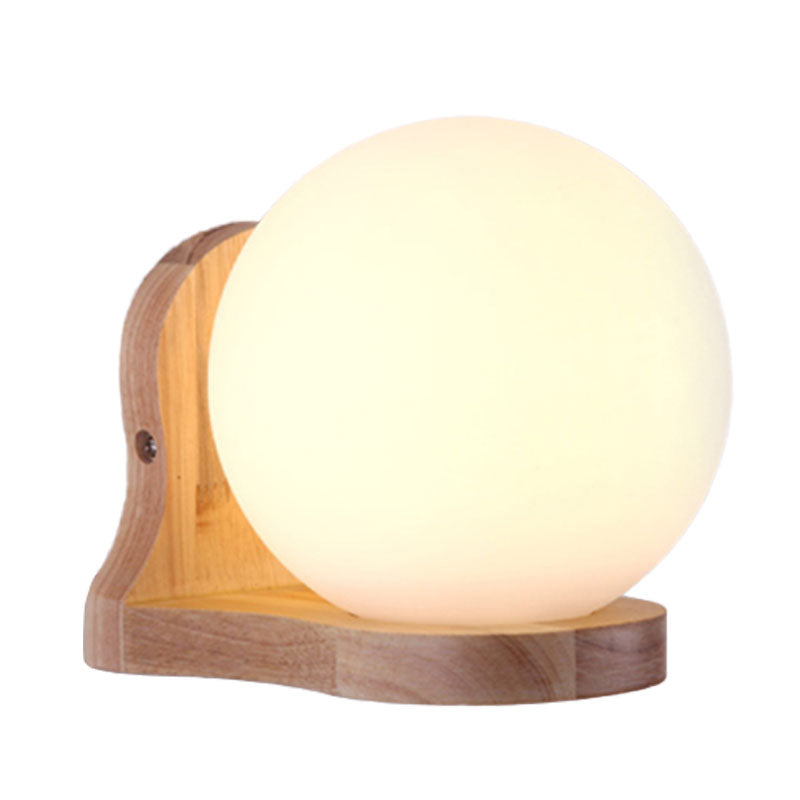 Frendorf | Balkon Studie Kamer Bol Wandschildering Verlichting Melkglas 1 Licht Eenvoudige Stijl Witte Wandlamp