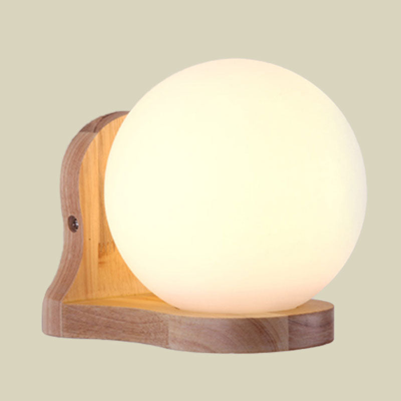 Frendorf | Balkon Studie Kamer Bol Wandschildering Verlichting Melkglas 1 Licht Eenvoudige Stijl Witte Wandlamp