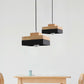Macaron Loft Rund/Rechteck Pendelleuchte Einzelne Licht Holz Pendelleuchte für Esszimmer Buchhandlung