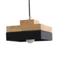 Macaron Loft Rund/Rechteck Pendelleuchte Einzelne Licht Holz Pendelleuchte für Esszimmer Buchhandlung