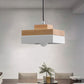 Macaron Loft Rund/Rechteck Pendelleuchte Einzelne Licht Holz Pendelleuchte für Esszimmer Buchhandlung