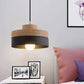 Macaron Loft Rund/Rechteck Pendelleuchte Einzelne Licht Holz Pendelleuchte für Esszimmer Buchhandlung