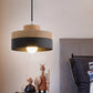 Macaron Loft Rund/Rechteck Pendelleuchte Einzelne Licht Holz Pendelleuchte für Esszimmer Buchhandlung