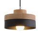 Macaron Loft Rund/Rechteck Pendelleuchte Einzelne Licht Holz Pendelleuchte für Esszimmer Buchhandlung