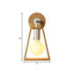 Frendorf | 1 Kopf drehbare Trapez Wandlampe modernes Design beige Holz Wandleuchte für Schlafzimmer