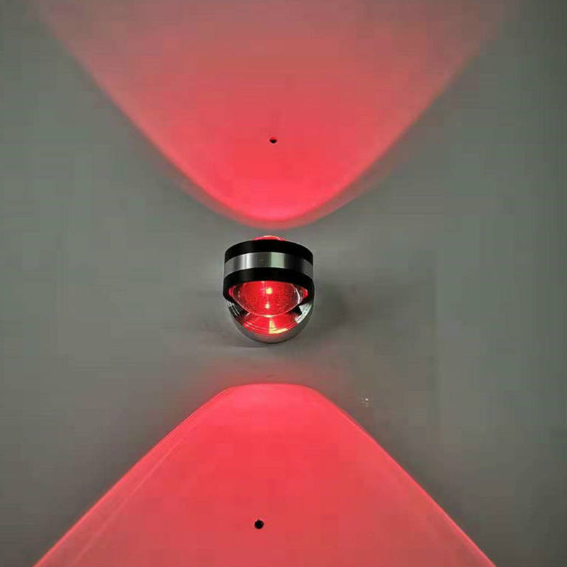 Frendorf | Ball Mini Wandlamp Minimalistisch Kristal LED Wandarmatuur in Chroom voor Slaapkamer, Blauw/Paars/Rood Licht