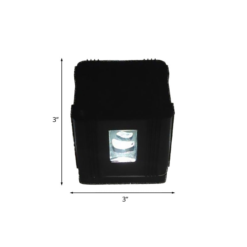 Frendorf | Einfache kubische 4-seitige Wandbeleuchtung Ideen Aluminium Party LED Wandlampe in Schwarz, Lila/Blau/Rot Licht