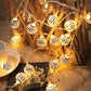 Solar-Lichterkette, marokkanischer Ball, bunte LED-Weihnachtsbeleuchtung, Eisenkugeln, Dekoration für den Außenbereich