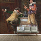 Retro Genteel Man Wanddekoration für das Esszimmer, maßgeschneiderte Wandmural-Aufkleber in Braun
