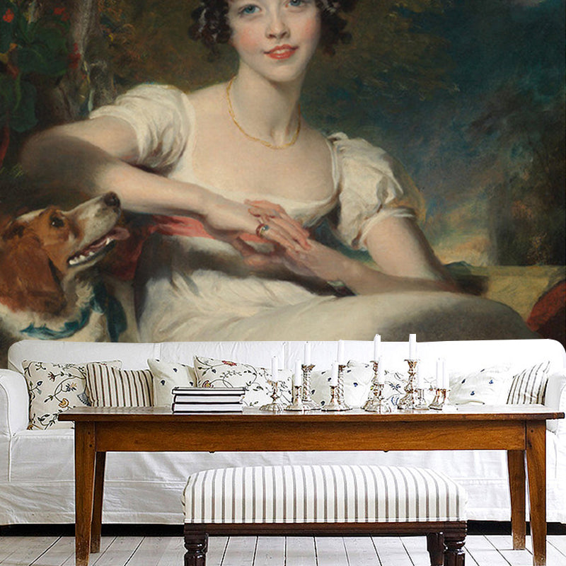 Klassische Lady Maria Conyngham Wandmalereien Weiße und Graue Schlafzimmer Wandkunst, Maßgeschneidert