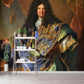 Retro-Porträt von Louis XIV Wandmalereien für Wohnzimmerdekoration Anpassbare Wandkunst in Braun