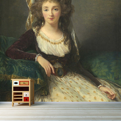 Frendorf | Braun Louise Elisabeth Wandbilder Porträt Vintage Wasserdichte Wandverkleidung für das Wohnzimmer