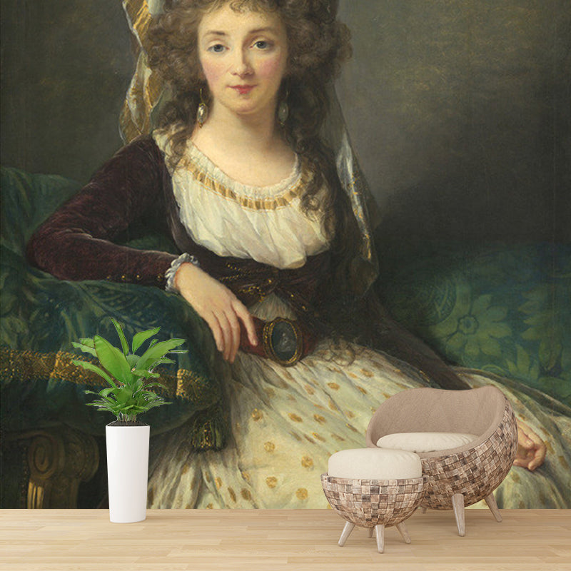 Frendorf | Braun Louise Elisabeth Wandbilder Porträt Vintage Wasserdichte Wandverkleidung für das Wohnzimmer