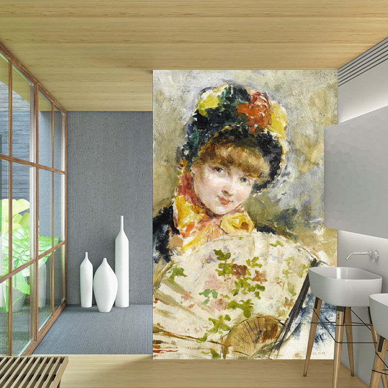 Braune Europäische Wandkunst individuell bedruckte glamouröse Damen Wandtapete Aufkleber für das Schlafzimmer