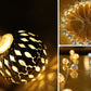 Solar-Lichterkette, marokkanischer Ball, bunte LED-Weihnachtsbeleuchtung, Eisenkugeln, Dekoration für den Außenbereich