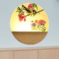 Holz Rund Vogel und Baum Wandlicht Chinesischer Stil LED Acryl Wandbeleuchtung Idee für Nachttisch