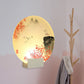 Frendorf | Oriental Style LED Mural Lamp mit Acrylshade Weiß Kreisförmig Berg und Blume Wandmontierte Beleuchtung