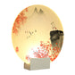 Frendorf | Oriental Style LED Mural Lamp mit Acrylshade Weiß Kreisförmig Berg und Blume Wandmontierte Beleuchtung