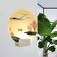 Runde Flur Berg- und Seewandlampe Acryl LED Chinesische Wandbeleuchtung Idee in Weiß