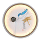 Gelbe und blaue kreisförmige Libelle Wandbeleuchtung Asien Stil LED Metallic Wandlampe für Flur