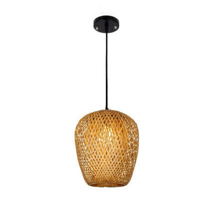Frendorf | BambooHaven Hängeleuchte | Rustikaler Stil | Handgefertigt | Umweltfreundliche Bambuslampe | Dekorative Pendelleuchte