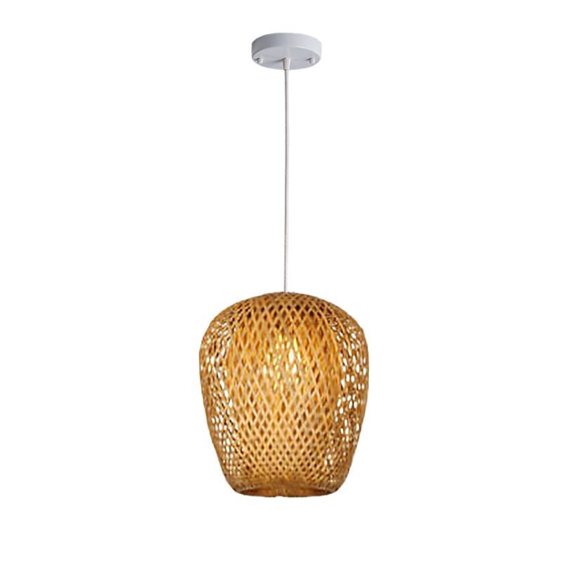 Frendorf | BambooHaven Hängeleuchte | Rustikaler Stil | Handgefertigt | Umweltfreundliche Bambuslampe | Dekorative Pendelleuchte