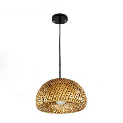 Frendorf | BambooHaven Hängeleuchte | Rustikaler Stil | Handgefertigt | Umweltfreundliche Bambuslampe | Dekorative Pendelleuchte