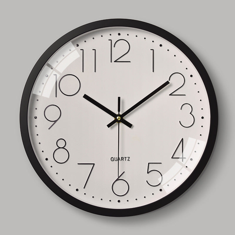 Einfaches Design 3D Lautloser Klassenraum-Wanduhr 30 cm