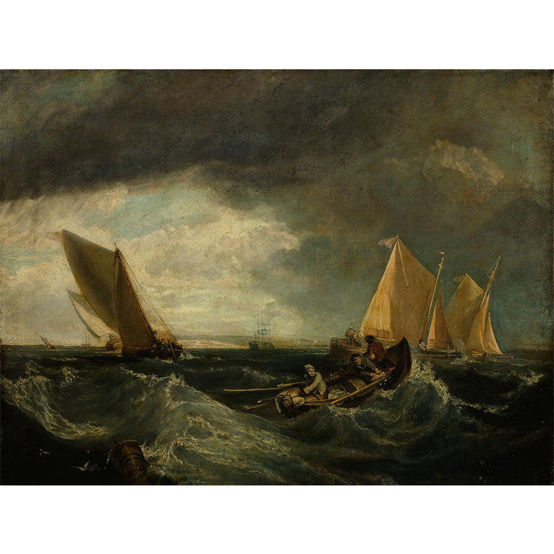 Große klassische Tapetenmurals Braune Durchsichtigkeit und das Gemälde der Isle of Sheppey Wandkunst, maßgefertigt