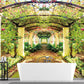 Frendorf | 3D Visual Garden Pathway Mural Neuheit Fleckenresistent Wohnzimmer Wandkunst, Individuelle Größe Verfügbar