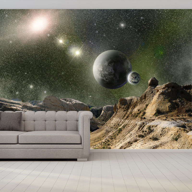 Neuheit Globus Planeten Wandbilder Braun Kinderzimmer Wanddeko, Personalisierte Größe
