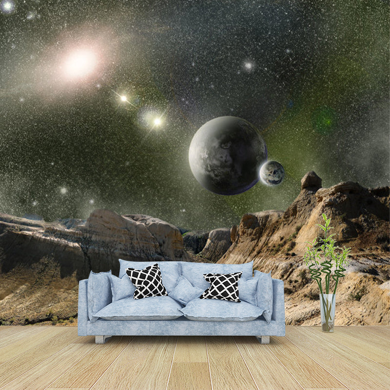 Neuheit Globus Planeten Wandbilder Braun Kinderzimmer Wanddeko, Personalisierte Größe