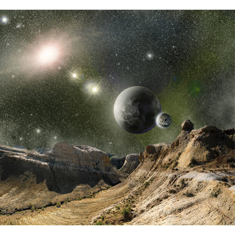 Neuheit Globus Planeten Wandbilder Braun Kinderzimmer Wanddeko, Personalisierte Größe