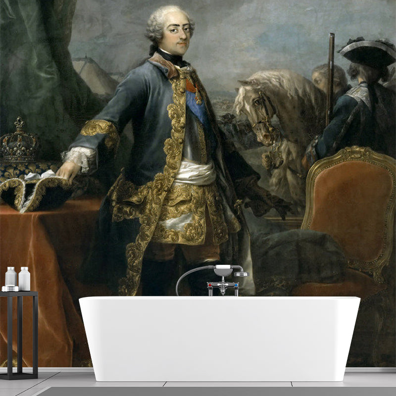 Frendorf | Illustration Genteel Man Wandbekleding Full Size Wandmural Decal voor Haard, Aangepast Afdrukken