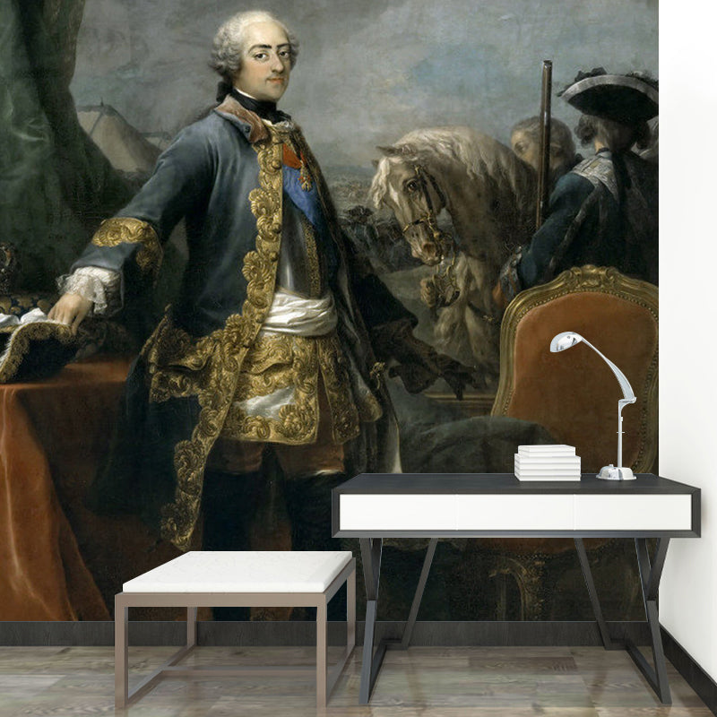 Frendorf | Illustration Genteel Man Wandbekleding Full Size Wandmural Decal voor Haard, Aangepast Afdrukken