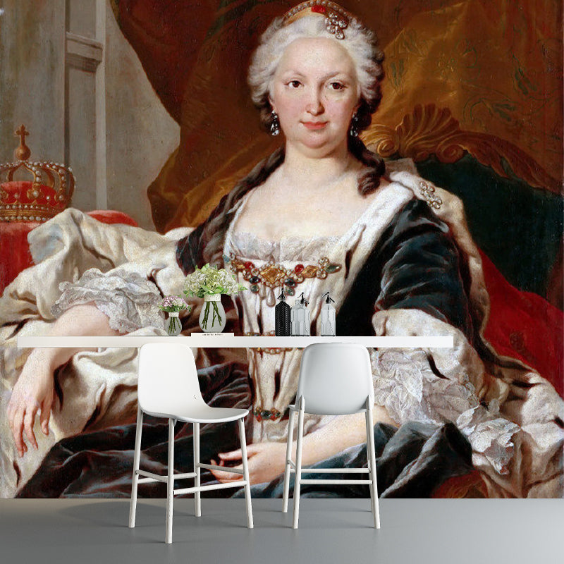 Frendorf | Feuchtigkeitsbeständiges Glamouröse Frauen Wandbild Non-Woven Nostalgische Wandkunst für den Kamin