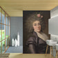 Frendorf | Glamorous Woman Muurbehang voor Accentmuur, Paars en Grijs, Persoonlijke Grootte Beschikbaar
