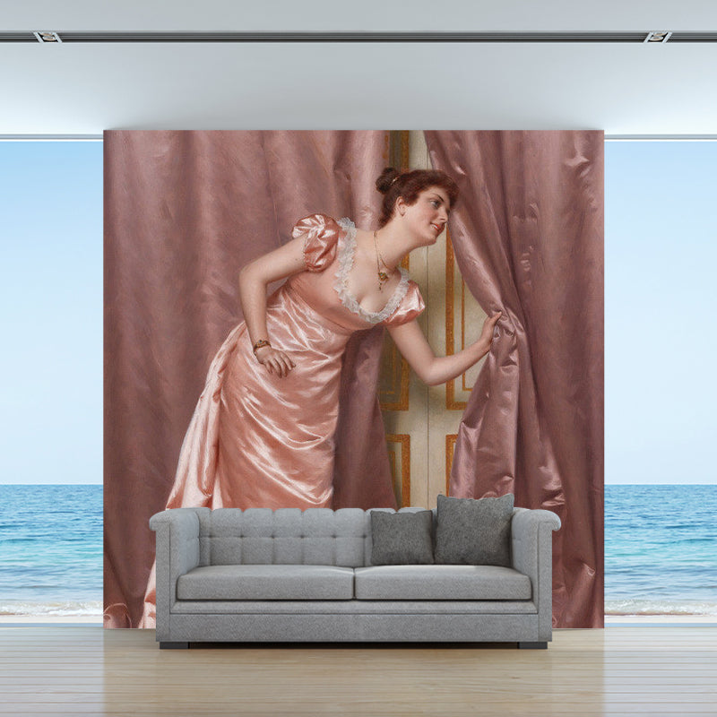 Frendorf | Illustration Dignified Beauty Wandtapete Extra Large Wandkunst für Schlafzimmer, benutzerdefiniert gedruckt