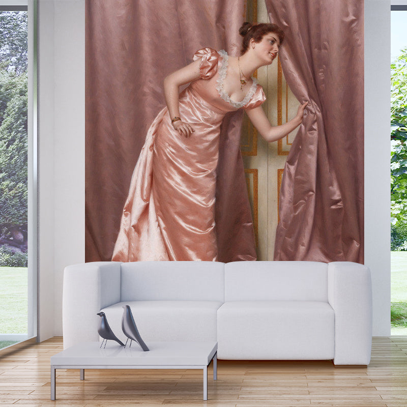 Frendorf | Illustration Dignified Beauty Wandtapete Extra Large Wandkunst für Schlafzimmer, benutzerdefiniert gedruckt