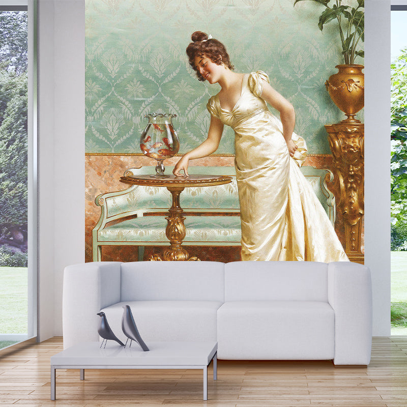 Wasserdichte Fairy Beauty Wandtapete Vlies Nostalgische Wanddekoration für das Wohnzimmer
