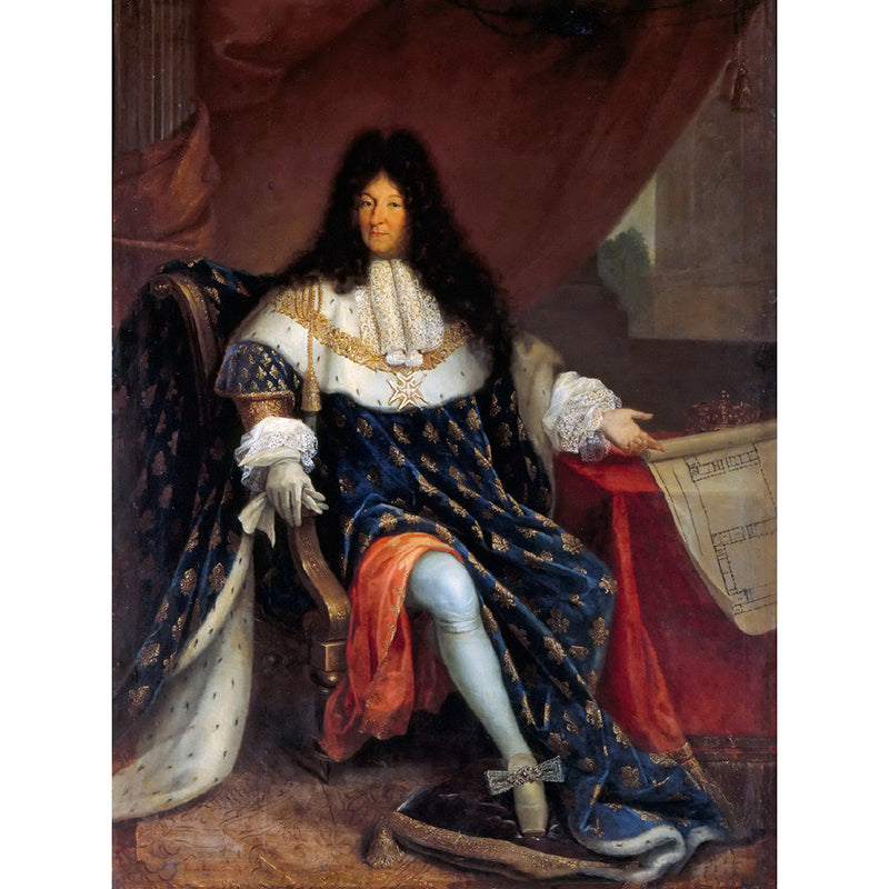 Blaue-Kaffee Louis XIV Wandmalereien Porträt Klassische Fleckenfreie Wandverkleidung für Flur