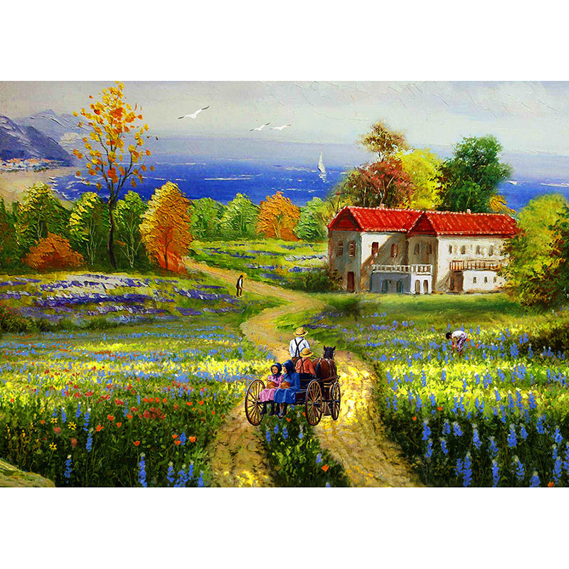 Frendorf | Back Home Olie Schilderij Muren Rustiek Waterproof Woonkamer Muur Bedekking in Groen