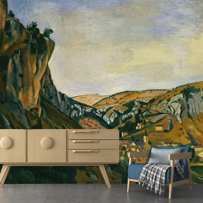 Braune klassische Wandtapete Ganz Andre Derain Tal der Lot bei Vers Wanddekoration für das Wohnzimmer