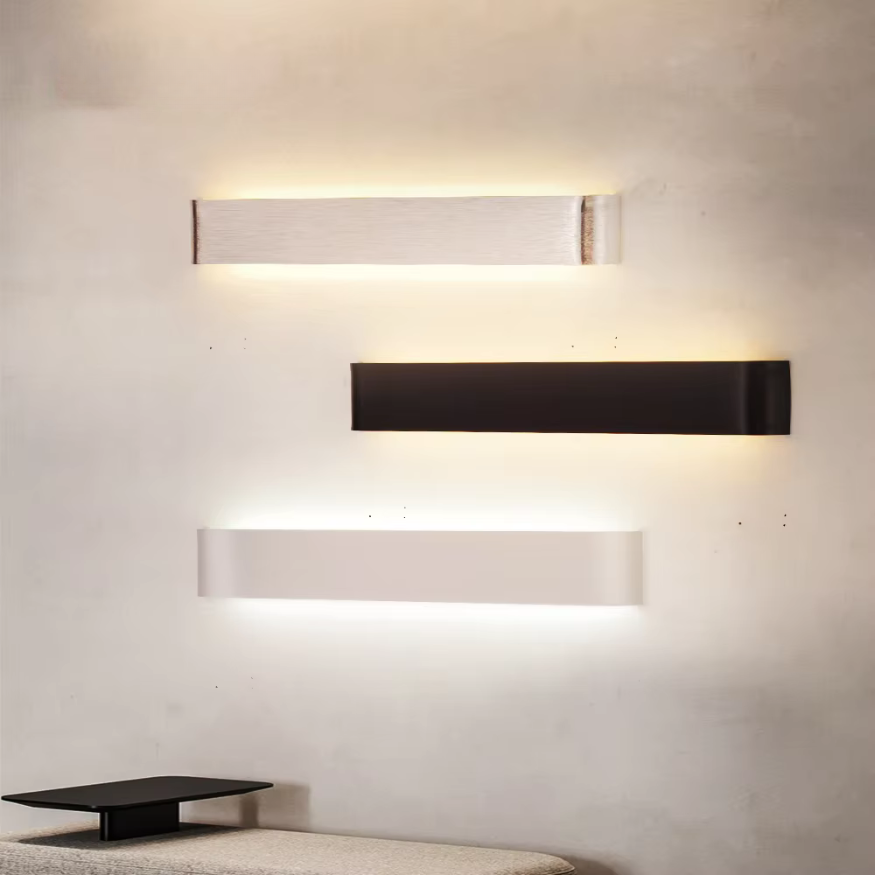 Nordic LED Wandleuchte - Moderne gebürstete Aluminium Innenwandleuchte