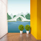 Frendorf | Volledige Maat Scenic Muren Cartoon Mooi Boogbrug Wandbedekking in Blauw en Groen