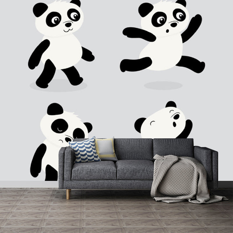 Frendorf | Feuchtigkeitsbeständige Panda Wandgemälde Dekor Extra großes Cartoon-Stil Wanddekoration für Schlafzimmer