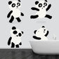 Frendorf | Feuchtigkeitsbeständige Panda Wandgemälde Dekor Extra großes Cartoon-Stil Wanddekoration für Schlafzimmer