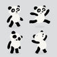 Frendorf | Feuchtigkeitsbeständige Panda Wandgemälde Dekor Extra großes Cartoon-Stil Wanddekoration für Schlafzimmer